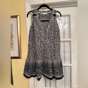 Veronica Beard Black and White Floral Mini Dress